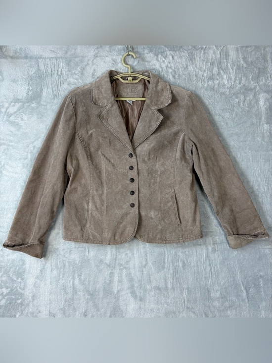 Live a Little Jackets & Blazers - Live A Little Suede Leather Jacket Womens XL Brown Boho Chic Western Festival
